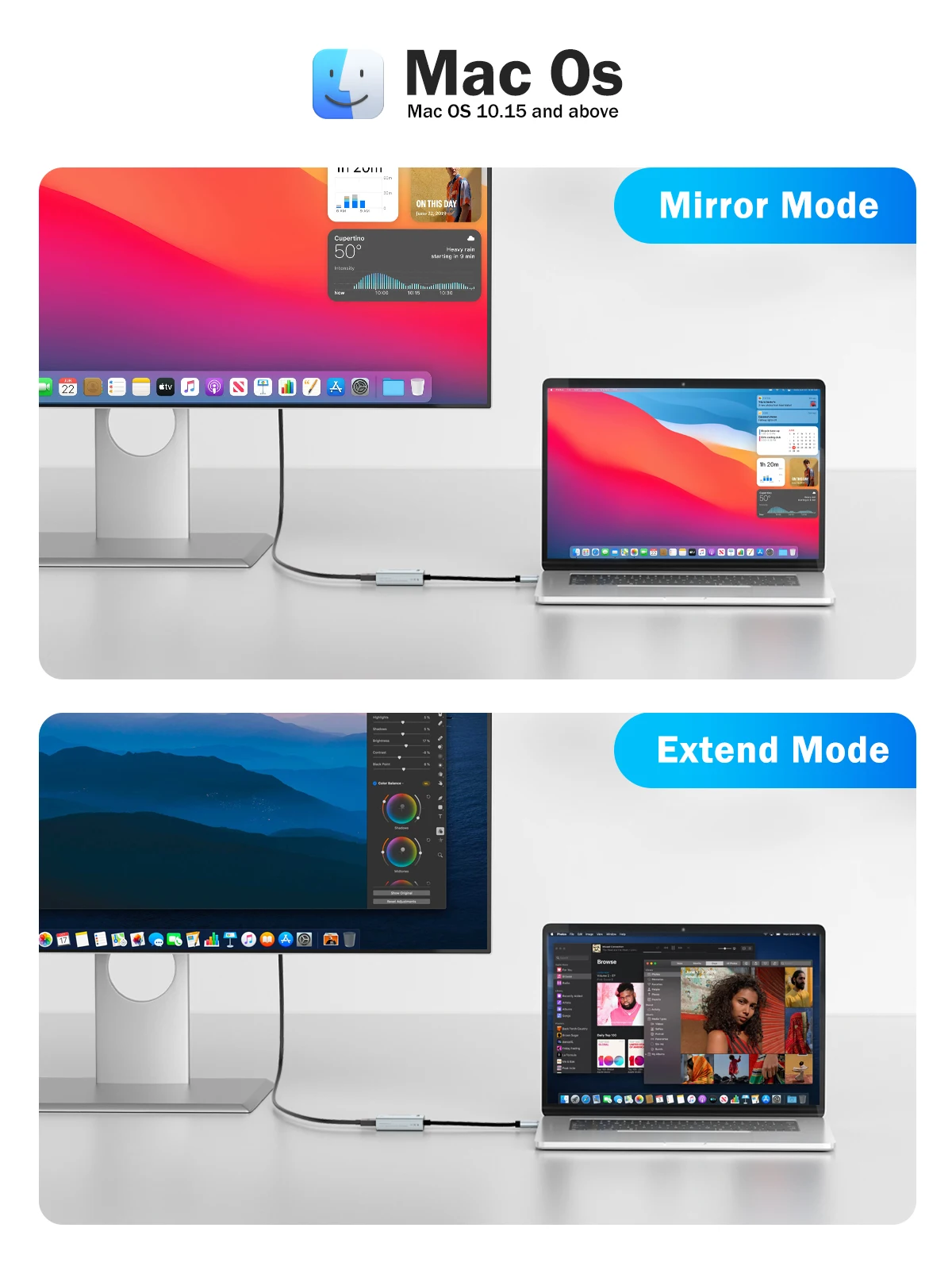 Lemorele USB para HDMI Adaptador Conversor Cabo Adaptador de Áudio e Vídeo Externo Multi Display Conversor para Desktop Laptop PC - Image 4