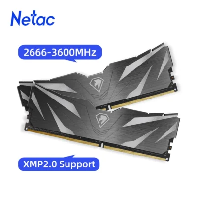 Netac ddr4 8gb 16gb 3200mhz 3600mhz 2666mhz 16gbx2 8gbx2 xmp2.0 desktop gaming memoria rams canal duplo para placa-mãe do pc