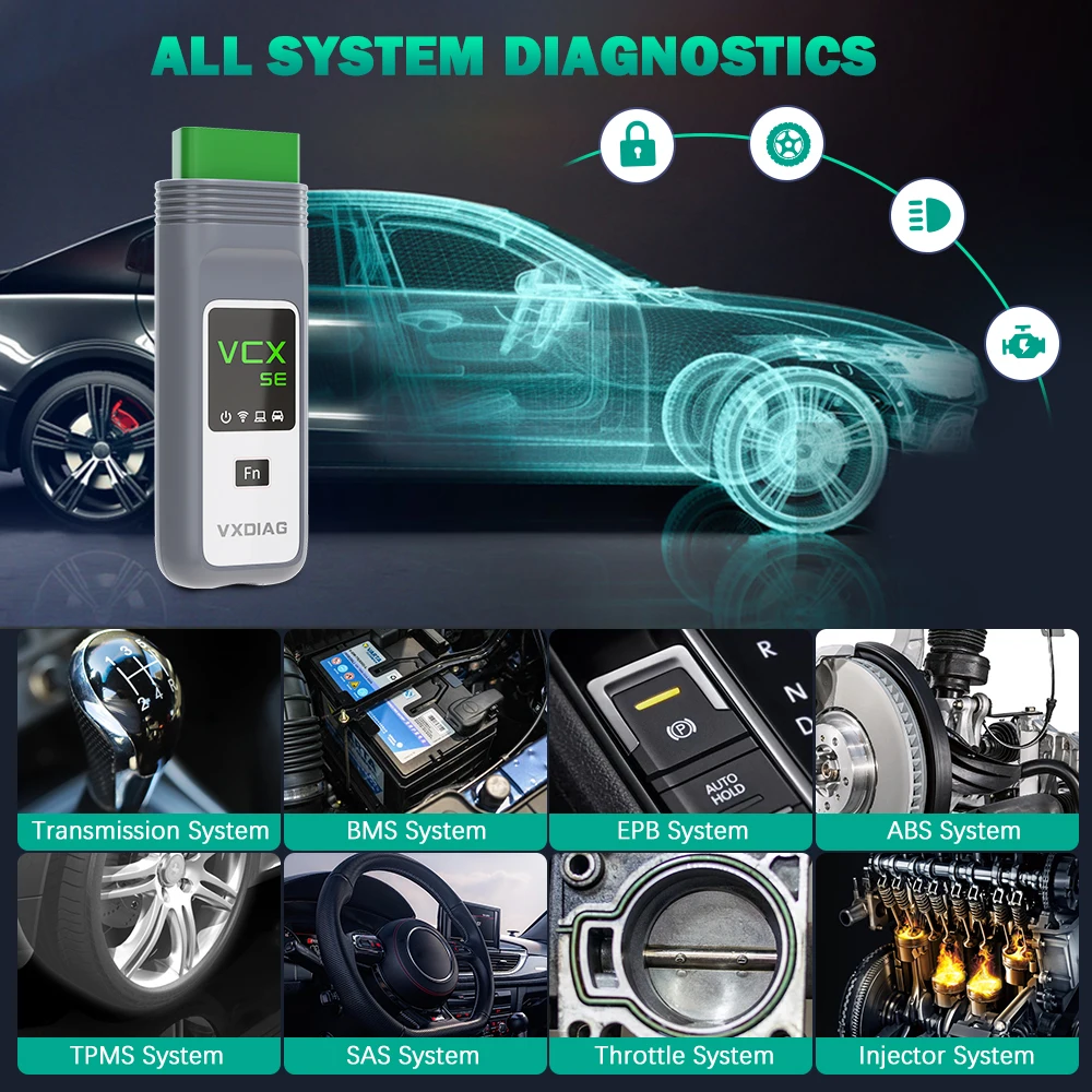 Vxdiag vcx se pro 3 em 1 vx308 carro obd2 scanner ferramenta de diagnóstico para vw gm toyota honda jlr ford mazda volvo programação codificação - Image 4