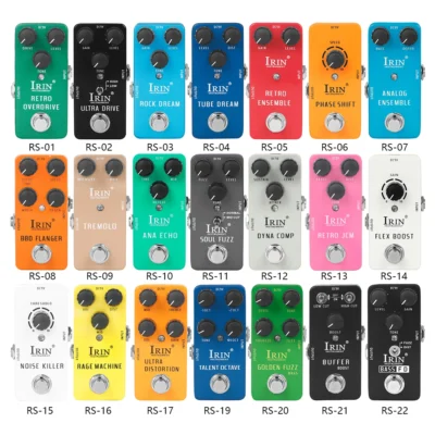 Irin novo pedal de efeito de guitarra compressão fuzz overdrive distorção impulso baixo true bypass pedais acessórios de guitarra elétrica