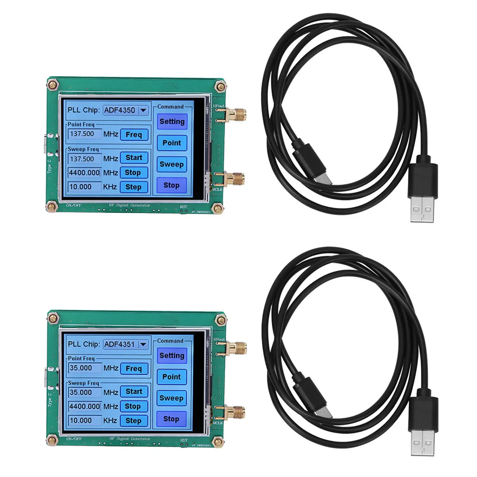 Gerador de Sinal RF de Toque Total ADF4350/4351 35M-4.4GHz com Controle por Software para PC para Equipamentos de Teste Sem Fio e WLAN - Image 4
