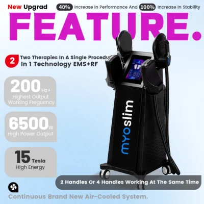 Myoslim pro 6500w ems corpo esculpir máquina 15 tesla hiemt estimulação muscular profissional perda de peso e dispositivo de emagrecimento