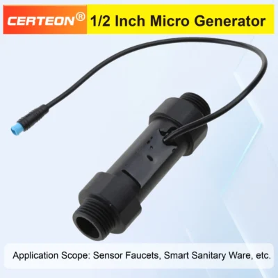 Gerador Hidráulico Mini G1/2 Rosca M6 5V 0.5W Turbina de Água Sensor de Vazão Autoalimentado Compacto para Chuveiro ou Torneira