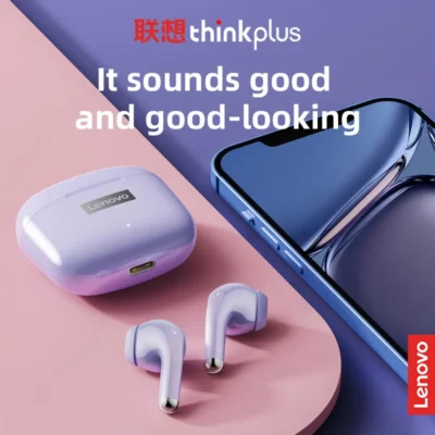 Lenovo-Fones de ouvido de design ergonômico Quick Connect, transmissão poderosa, Speed Headset, Bluetooth 5.1, TWS, LP40 Pro