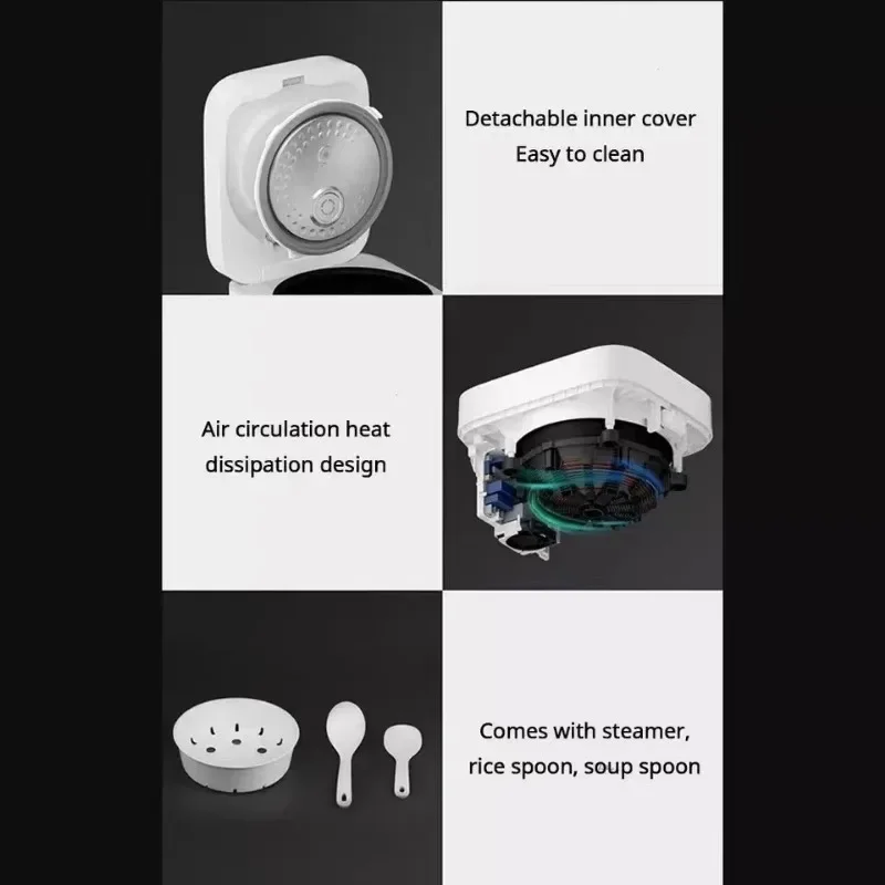 Xiaomi mijia panela de arroz inteligente ih 3l pressão fogão elétrico app reserva inteligente função nfc ih aquecimento não-pegajoso - Image 6