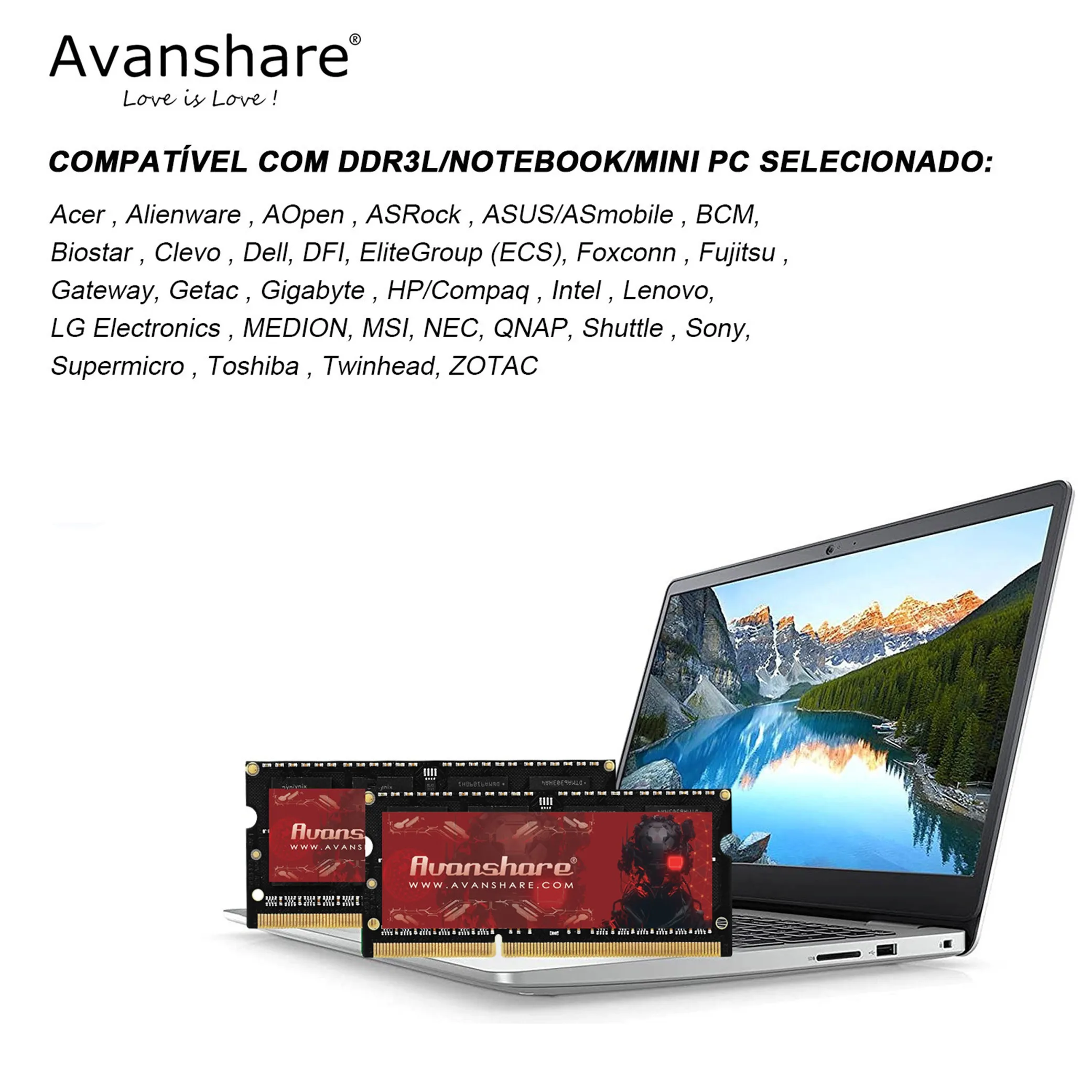10 peças memória ram avanshare ddr3l ddr3 8gb 4gb ddr3 1600mhz 1333mhz SO-DIMM rams memoria 1.5v 1.35v para computador portátil notebook - Image 4
