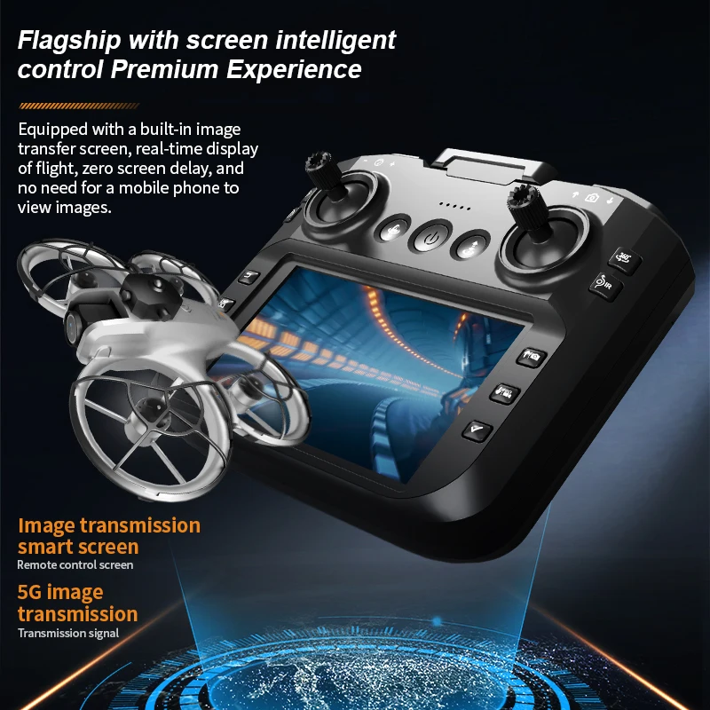 Novo z4 z4 drone 4k hd fotografia aérea sem cabeça motor sem escova fluxo óptico câmera dupla evitar obstáculos com tela drone brinquedo - Image 3