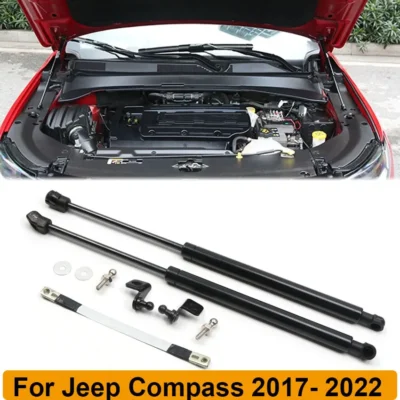 Para jeep compass 2017 2018 2019 2020 2021 2022 capô dianteiro capô suporte de mola suporte de elevação haste de choque acessórios de ajuste de carro