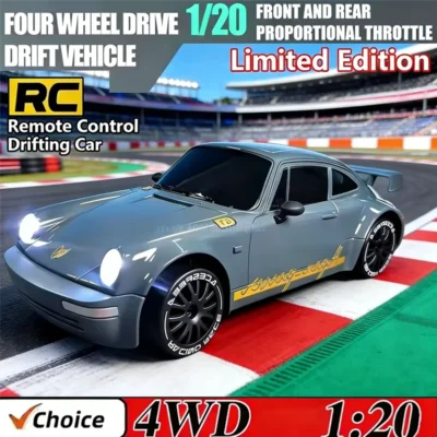 Novo Carro de Controle Remoto 1/20 2026, Edição Limitada 4WD RC Drift, Carro em Tamanho Real, Acelerador, Tração nas Quatro Rodas, Carro de Corrida, Brinquedo para Meninos
