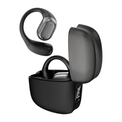 B63B-T371 Fones de ouvido sem fio com clipe de longa duração da bateria Cancelamento de ruído Grande display digital LED sobre fones de ouvido