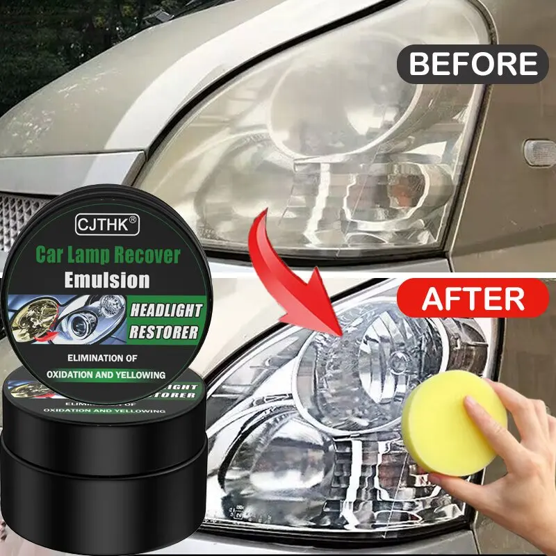 Kits de polimento para restauração de farol de carro, removedor de arranhões, pasta de limpeza para reparo, remoção de oxidação, líquido polonês