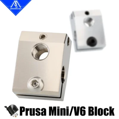 Mellow 1 peça de alumínio/cobre prusa mini bloco aquecedor para cartucho de sensor pt100 themocouple e termistor hotend para kit de impressora 3d