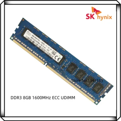 SK Hynix DDR3 8GB 1600MHz PC3L 12800E 2Rx8 Pure ECC UDIMM estação de trabalho RAM memória de servidor sem buffer