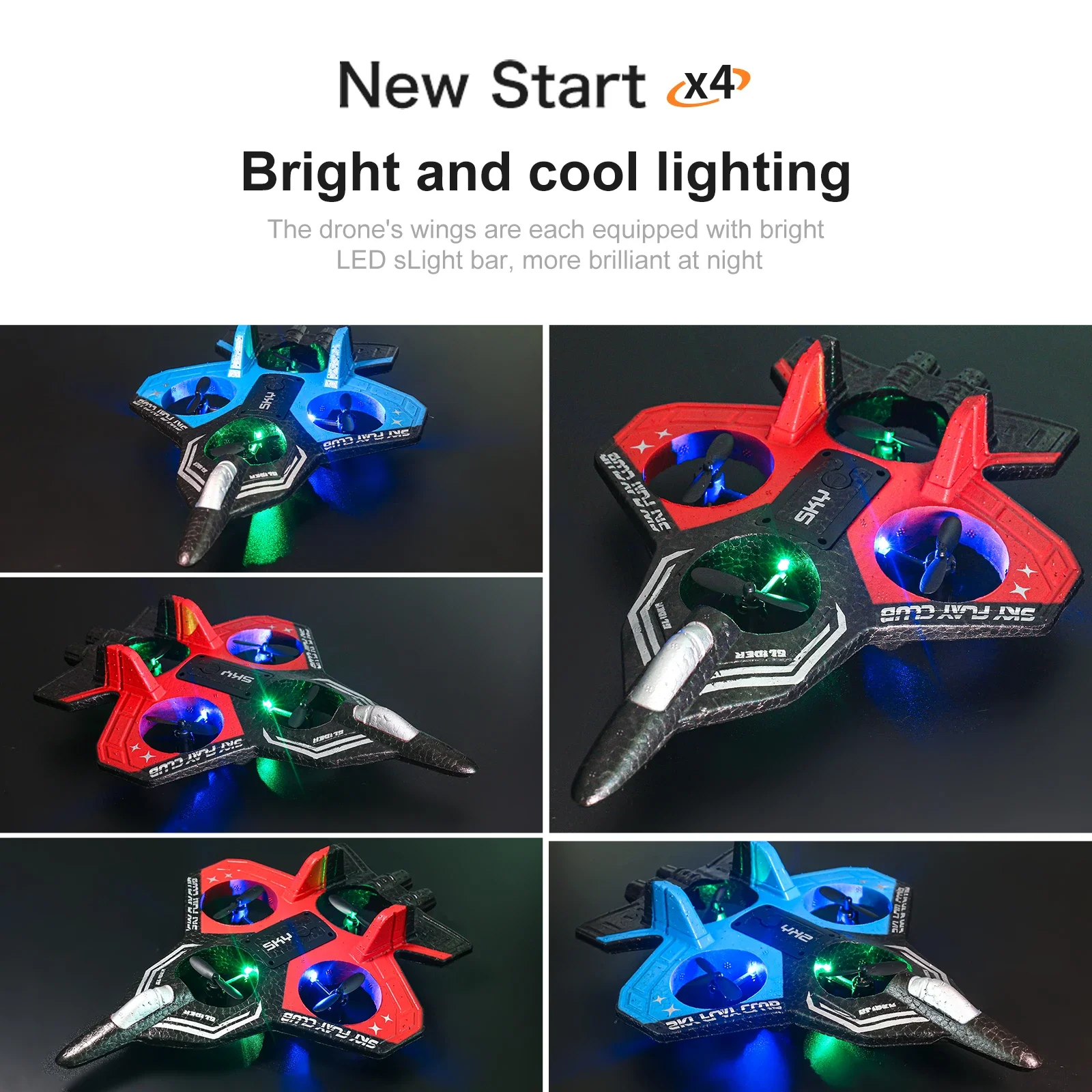 Drone RC YP3 Glider com Luz, Helicóptero Voador, Avião a Jato RC para Hobby, Brinquedo de Avião de Combate de Espuma com Controle Remoto 2.4G para Acrobacias - Image 5