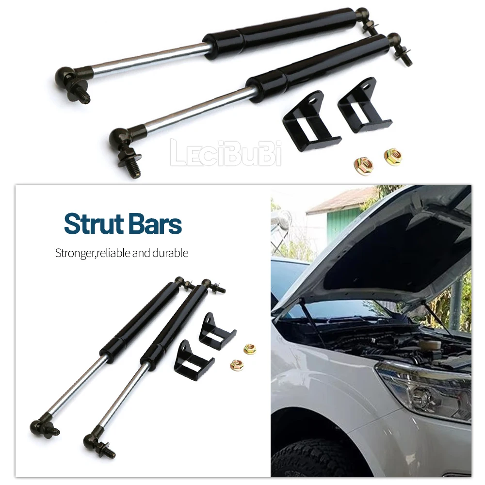 Para nissan navara np300 d23 2014-2019 2 pçs frente capô strut elevador barras de suporte amortecedores de mola de gás haste de cobertura do motor - Image 2