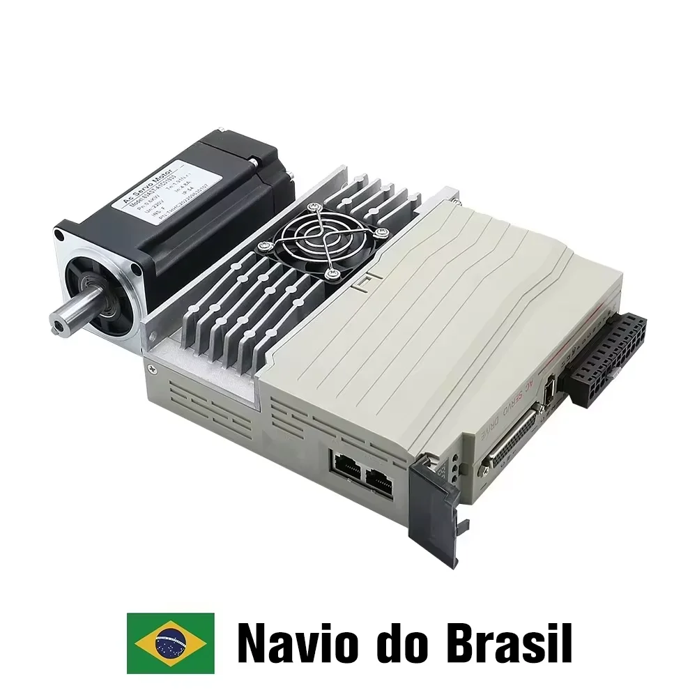 HLTNC 60 80 AST 400W 600W 750W 1KW 220V Ac Servo Motor Kit com codificador absoluto magnético de 17 bits + driver T3D 20A para gravador CNC