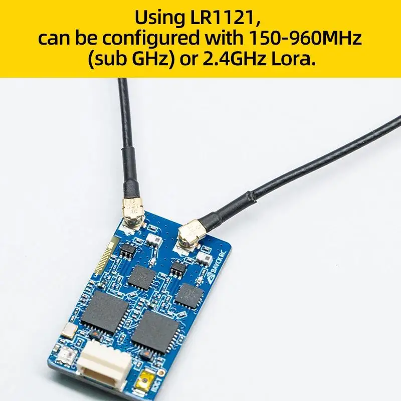 Bayckrc 900mhz 2.4ghz 915m elrs banda dupla gemini receptor expresslrs rx tcxo para rc fpv corrida drone de longo alcance asa fixa - Image 4