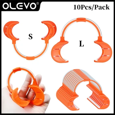10 pçs silicone macio dental boca abridor c-forma ortodôntico bochecha lábio retrator intraoral expansor cuidados orais materiais odontológicos