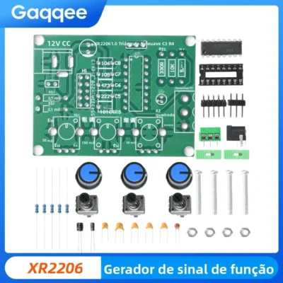 Nova atualização xr2206 função gerador de sinal kit diy alta precisão senoidal triângulo onda quadrada 1hz-1mhz geradores de frequência