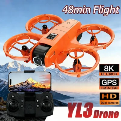 Yt3 drone 8k 5g gps profissional hd fotografia aérea aeronaves de controle remoto hd câmera dupla quadcopter brinquedo 2026 novo