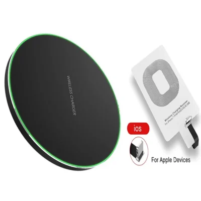 15w tipo-c carregador sem fio almofada receptor kit para samsung s20 s10 s9 s8 bobina adaptador sem fio para iphone13 11 pro 8 7 6S 6 5