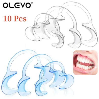 Abridor de boca dental em forma de c, retrator intraoral para bochecha e lábios, ferramenta ortodôntica para odontologia, cuidados com clareamento dos dentes com 10 peças