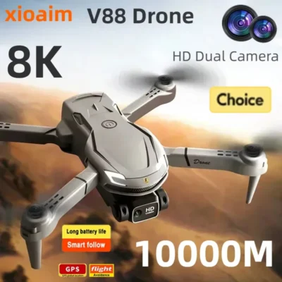 2026 original novo v88 drone 8k 5g profissional hd câmera dupla fotografia aérea 15000m aeronave de controle remoto quadcopter brinquedo