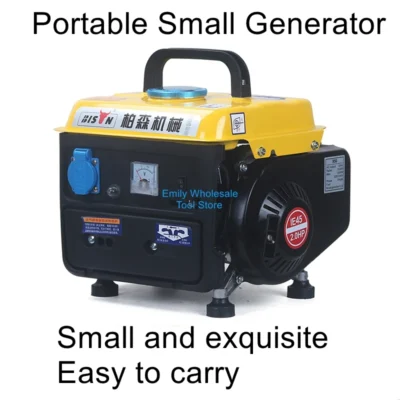 Mini pequeno gerador a gasolina 750W portátil portátil 220V casa em miniatura ao ar livre pequeno gerador