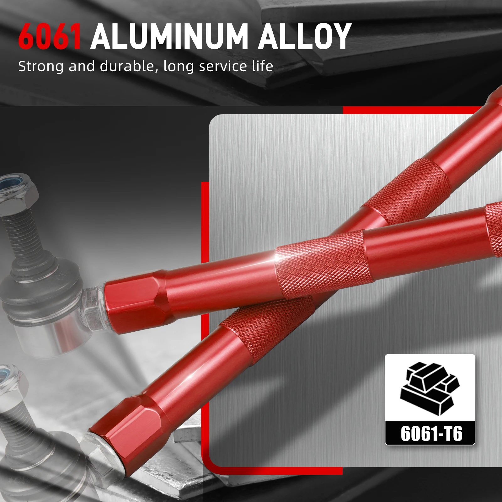 Kit de links de extremidade de barra estabilizadora dianteira e traseira ajustável BEVINSEE para Audi A3 S3 8V, para VW para Golf MK7 MK7.5 para Jetta / GLI 7 - Image 3