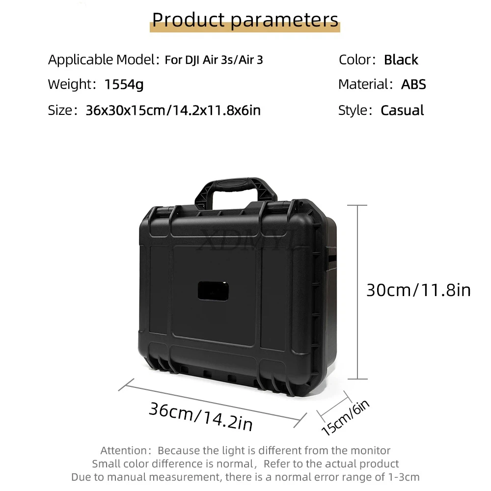Para dji ar 3/air 3 s mala portátil caso duro caixa de transporte à prova de explosão para dji rc 2/rc n2/rc n3 controlador acessórios - Image 2
