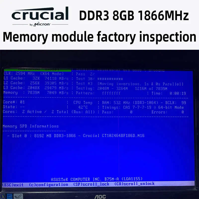 Memória RAM Crucial 8GB 4GB DDR3L DDR3 1600 1333 1866 1066 para laptop SODIMM PC3 PC3L 1.5V 1.35V - Image 5