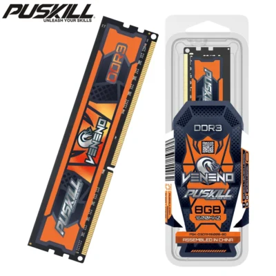 Memória PUSKILL-Local DDR3 Desktop, Memória RAM 8GB, 4GB, 1600MHz, 1333MHz, 1.5V, 240 pinos, Memória DIMM Udimm