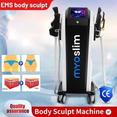 Myoslim 15 Tesla 6500W Dispositivo EMS para Emagrecimento, Máquina de Escultura Corporal Hi-EMT Nova, Estimulação Muscular Pélvica e Abdominal