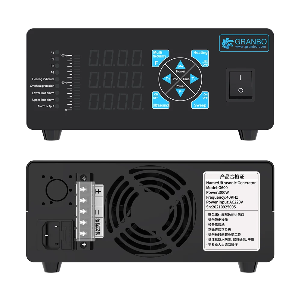 Granbosonic gerador ultrassônico 300w/600w frequência variável 25khz 28khz 40khz 80khz 120khz controlador de limpeza de driver pcb - Image 6