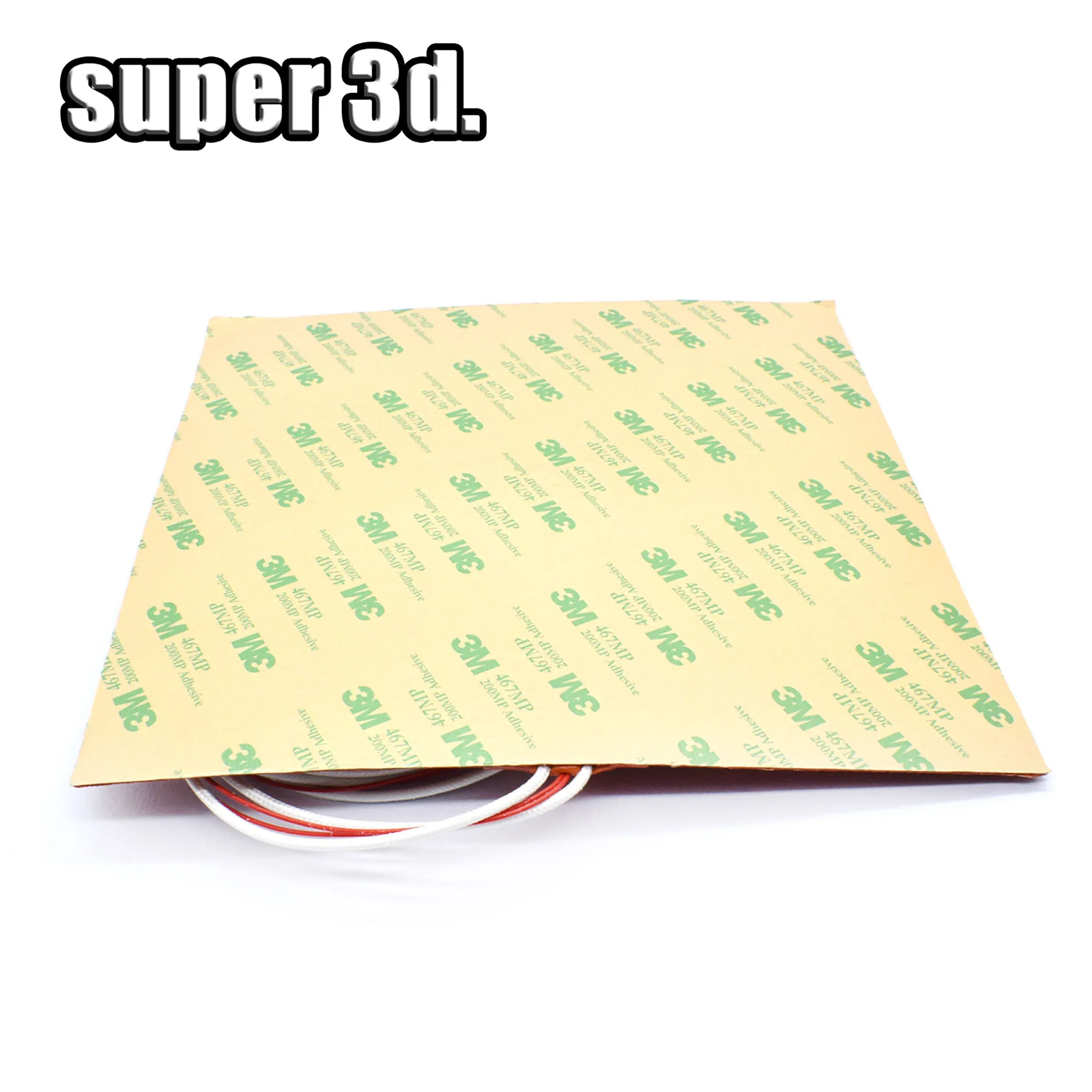 Almofada de aquecimento de cama aquecida de silicone à prova d'água 220/300/310/235/400mm 24v/220v para impressora 3d ender3 cr10 peças cama quente - Image 4