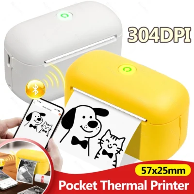 Impressora Térmica Mini 300dpi Bluetooth Sem Tinta para Impressão de Etiquetas Portátil Máquina de Fazer Fotos DIY