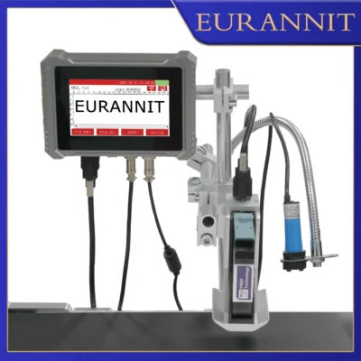 Impressora Industrial Online EURANNIT U3-Pro 12.7mm para Etiquetas, Números, Texto, QR, Código de Barras, Logotipos, Imagens e Data de Validade (TIJ)