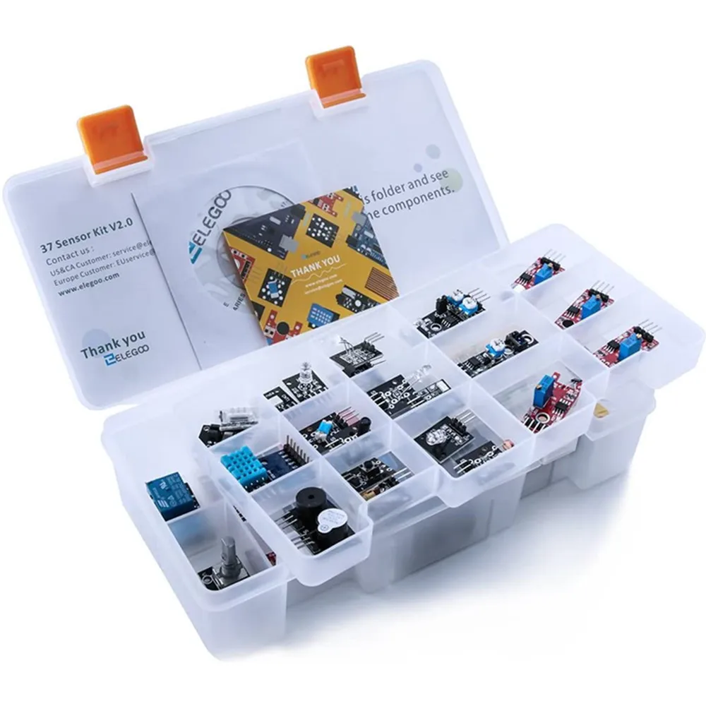 ELEGOO Kit de módulos de sensor 37 em 1 atualizado com tutorial compatível com Arduino IDE UNO R3 MEGA Nano Kit eletrônico DIY - Image 2