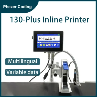 Phezer p130 para cartucho de tinta hp 12.7/25.4mm impressora de etiquetas on-line impressora jato de tinta tij qr número de tira logotipo data de validade