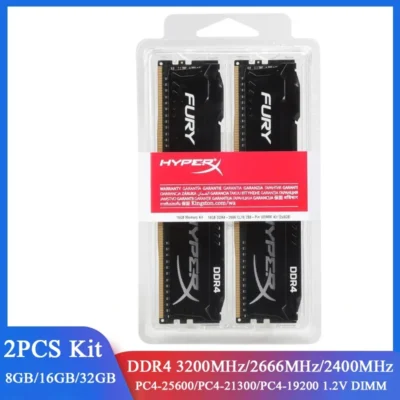 DDR4 FURY 8GB 32GB 16GB (2x8GB) KIT Memória 3200MHz 2666MHz 2400MHz Memória DIMM 1.2V 288Pins PC4-25600 PC4-21300 DDR4 RAM