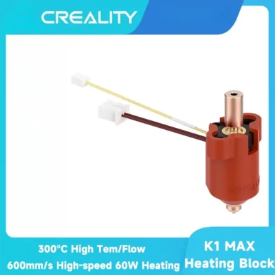 Kit de bloco de aquecimento cerâmico Creality K1 MAX 300 ° C High Tem/Flow 600 mm/s Impressão de alta velocidade 60W Aquecimento para impressora 3D K1 / K1 MAX