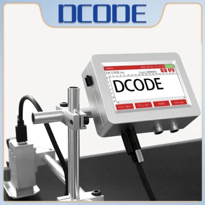 Dcode 150pro 12.7mm impressora on-line impressora jato de tinta térmica qr código de barras número do lote logotipo data de validade máquina de impressão da impressora tij