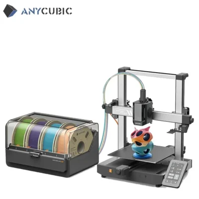 Impressora 3D Anycubic Kobra 3 Combo com impressão multicolorida de 4 a 8 cores, velocidade máxima de impressão de 600mm/s, tecnologia FDM.