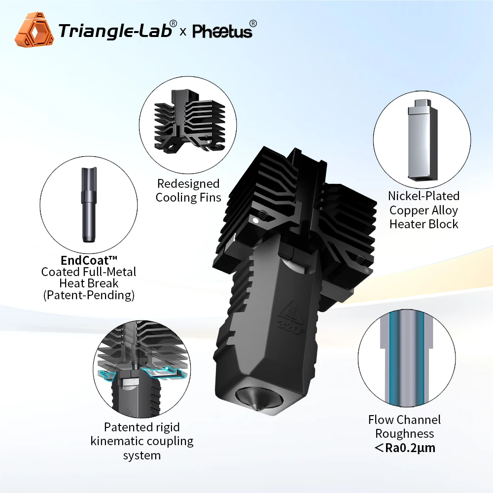Hotend Concha Trianglelab ® Ajuste perfeito para casaco final QIDI Plus4 ™ Bocal 0,2 0,4 0,6 0,8 mm 30 mm3/s de alta velocidade para QIDI Plus 4 - Image 2
