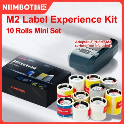 10 rolos para niimbot m2 m3 impressora de transferência indústria ao ar livre etiqueta cabo adesivo à prova d' água resistente a congelamento papel à prova de sol