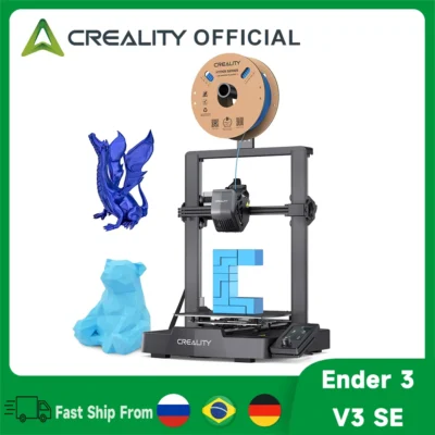 Creality Ender 3 V3 SE Impressora 3D com CR Touch Auto Kit de nivelamento de cama Extrusora Sprite totalmente metálica até 250 MM/S Velocidade de impressão