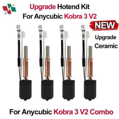 Kit hotend atualizado para anycubic kobra 3 v2/kobra 3 v2 combo atualização cerâmica hotend termistor bocal de aço endurecido