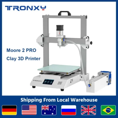 Tronxy-Impressora 3D Argila Cerâmica, Harris 2 Pro, Exclusivo OSG Dual Core, Trilho Guia, 32 Bit, Mainboard Silencioso, Impressão de Alta Qualidade, 2024
