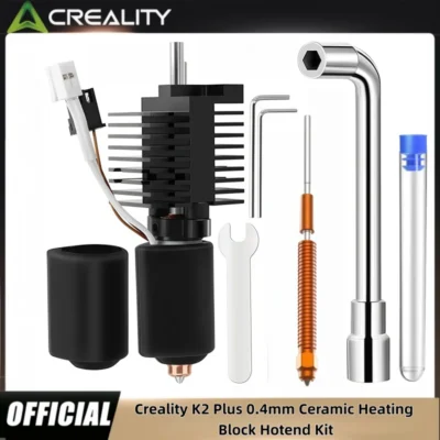 Kit de bloco de aquecimento cerâmico Oficial Creality K2 Plus, com bico de troca rápida de 0,4 mm, capa de silicone, pino de limpeza e chave Allen