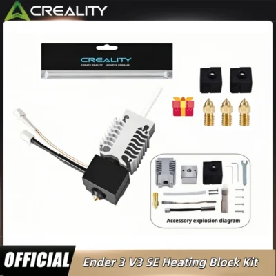 Creality Ender 3 V3 SE Hotend Kit e extrusora Hotend bloco aquecedor/dissipador de calor/termistor/tubo de haste de aquecimento para Ender3 V3 SE